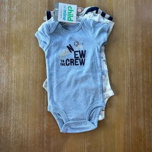 Carters - 3pk -0-3 months - blue/gray